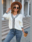 Angel Wings Buttoned V-Neck Long Sleeve Cardigan nicholesgifts