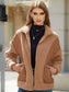 Zip-Up Collared Neck Jacket nicholesgifts