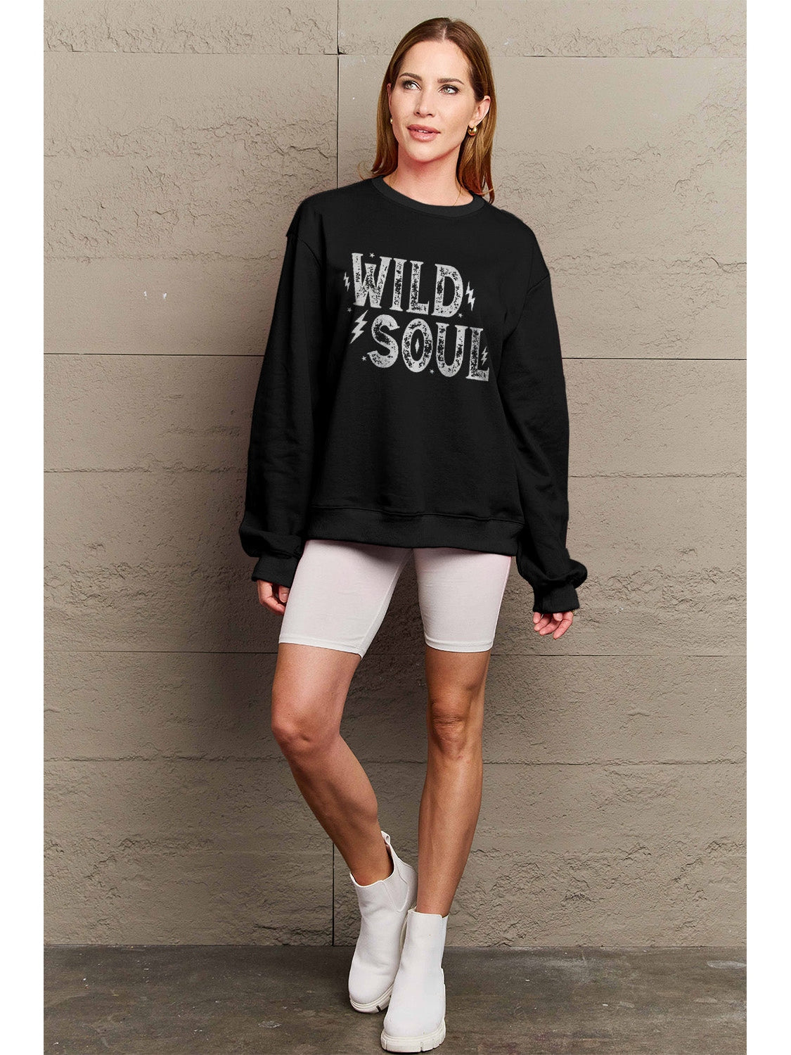 Simply Love Full Size WILD SOUL Graphic Sweatshirt nicholesgifts