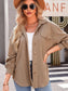 Textured Button Up Long Sleeve Shacket nicholesgifts