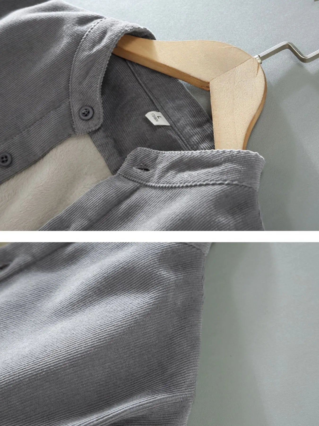 Men's Plus Size Button Up Long Sleeve Jacket