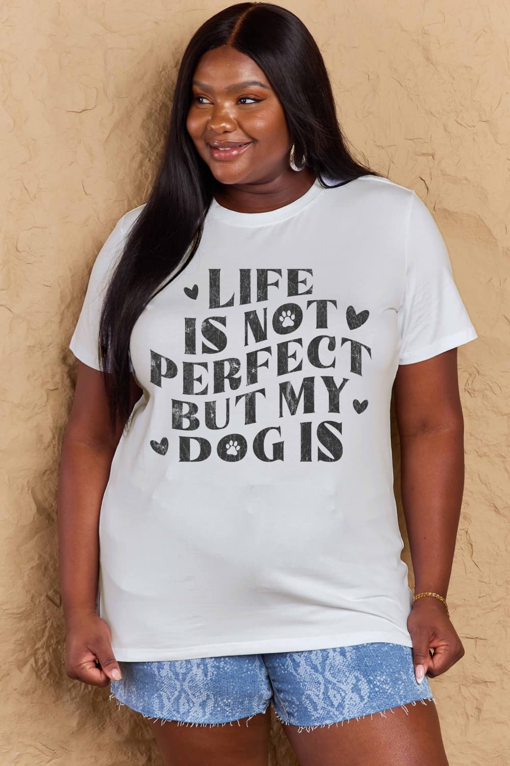 Simply Love Full Size Dog Slogan Graphic Cotton T-Shirt nicholesgifts