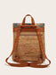 Vintage Bark Print Flap Backpack nicholesgifts