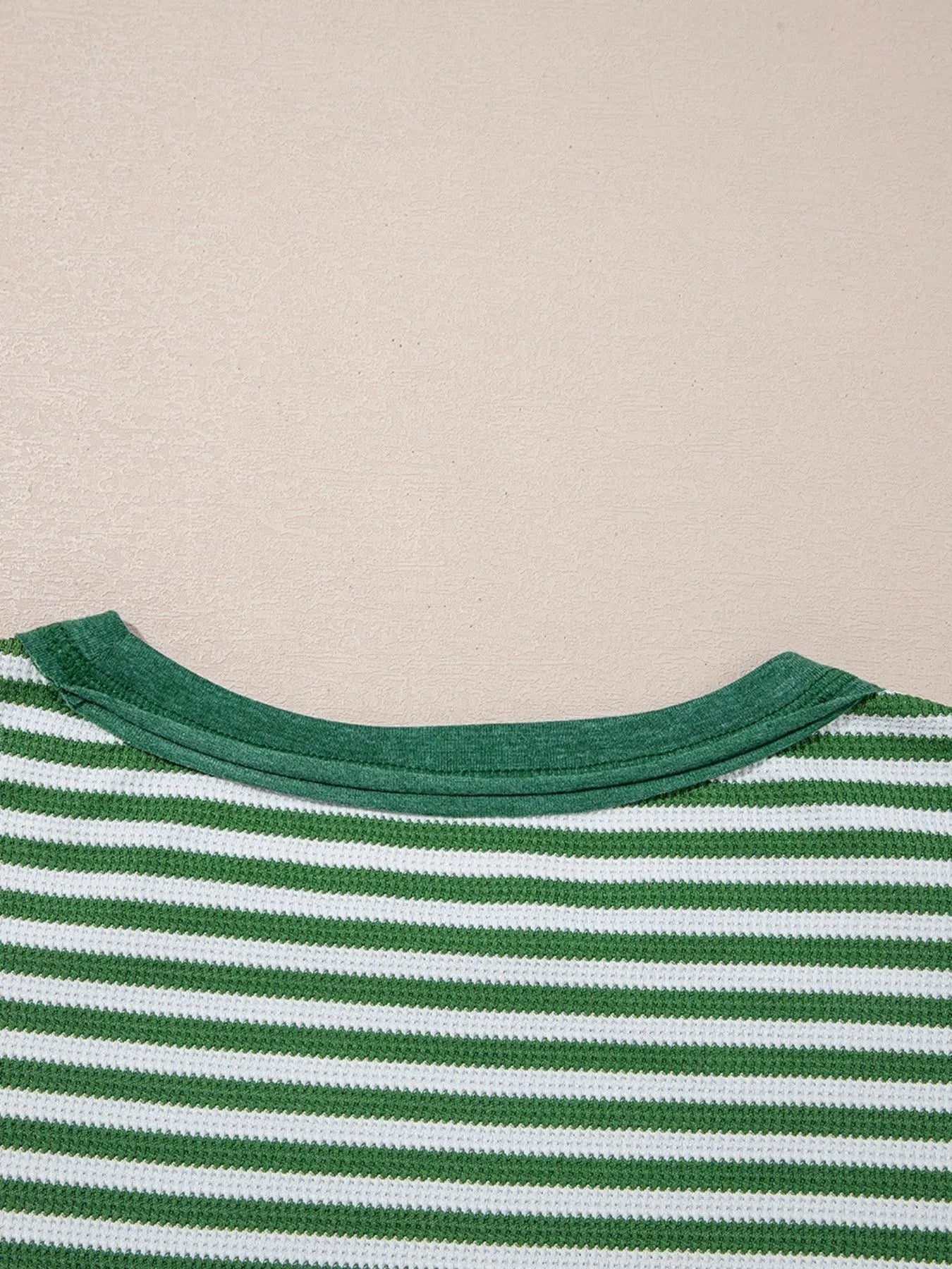 Striped Round Neck Long Sleeve Sweatshirt NicholesGifts