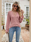 Eyelet Lace Trim Flounce Sleeve Blouse nicholesgifts