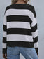 Striped Casual Long Sleeve Knit Top nicholesgifts