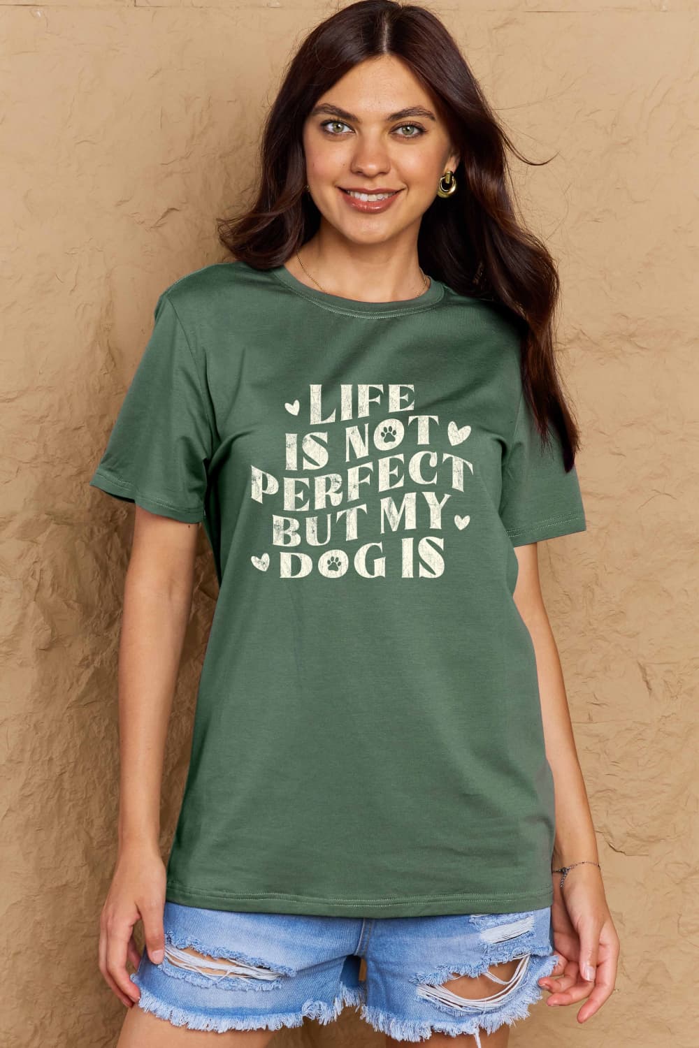 Simply Love Full Size Dog Slogan Graphic Cotton T-Shirt nicholesgifts