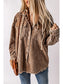 Women Snap Front Hooded Corduroy Shacket nicholesgifts