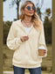 Drawstring Zip Up Dropped Shoulder Hoodie nicholesgifts
