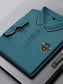 Men's Plus Size Embroidered Detail Short Sleeve Polo nicholesgifts