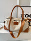 Canvas Leather Trim Travel Bag nicholesgifts