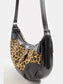 Fame Leopard Print Half Moon Shoulder Bag nicholesgifts