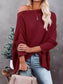 Waffle Knit Boat Neck T-Shirt nicholesgifts