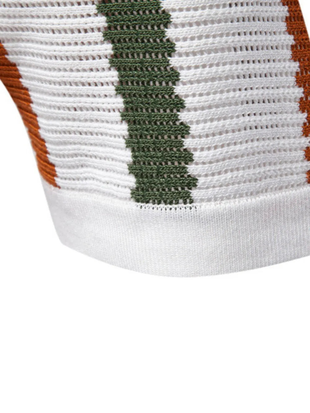 Men's Collared Neck Striped Knit Polo NicholesGifts