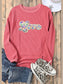 Women Valentine's Day LOVE Round Neck Long Sleeve Sweatshirt nicholesgifts