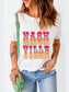 Letter Graphic Round Neck Short Sleeve T-Shirt nicholesgifts