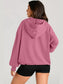 Pocketed Half Zip Long Sleeve Hoodie Trendsi