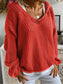 Openwork Hooded Long Sleeve Sweater nicholesgifts