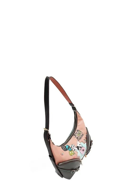 Nicole Lee USA Party King Shoulder Bag with 2 Accessory Pockets Front Trendsi