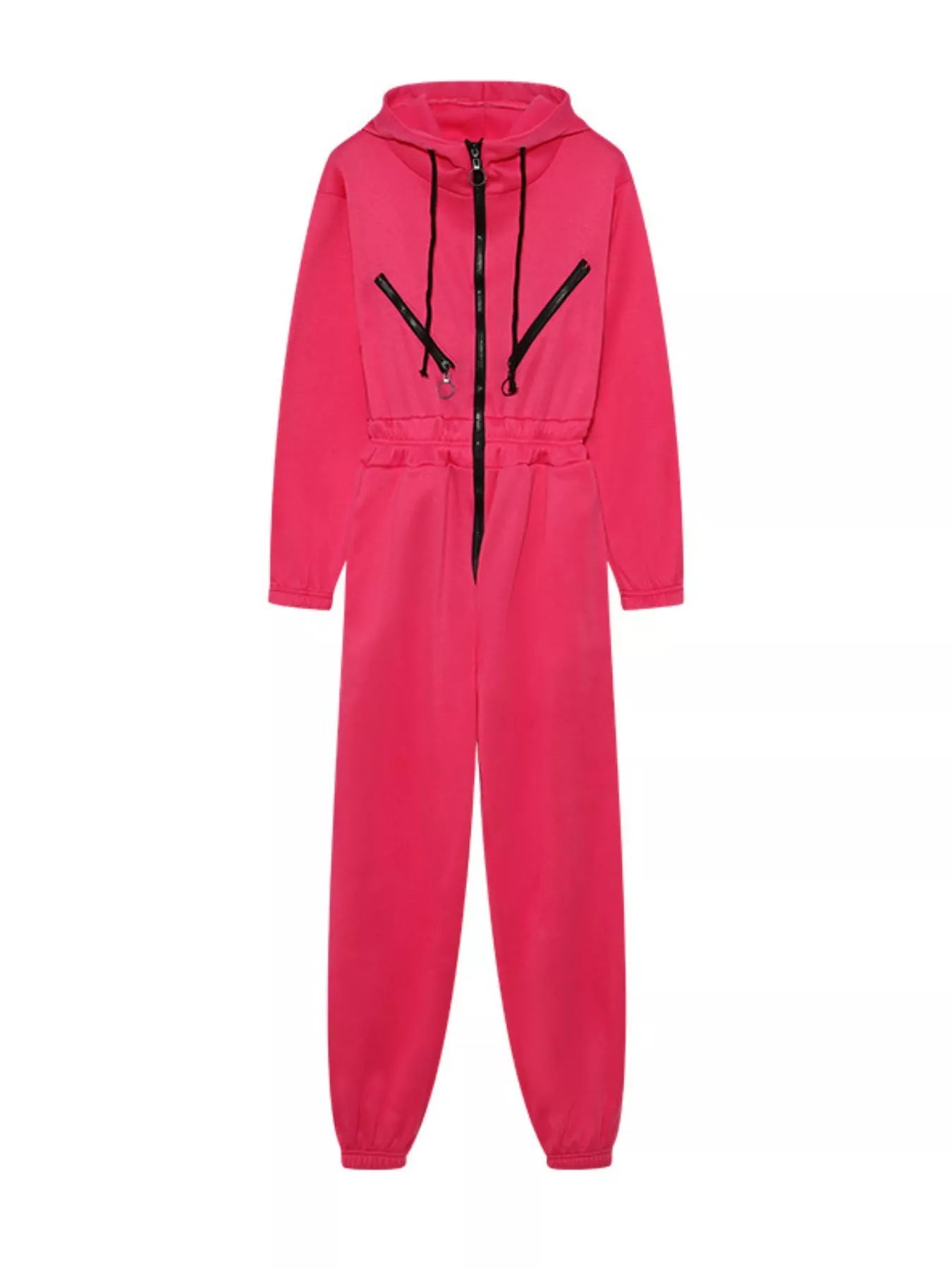 Hooded Zip-Up Long Sleeve Jumpsuit nicholesgifts