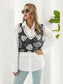 Printed Plunge Neck Sweater Vest nicholesgifts