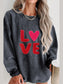 Women Valentine’s Day LOVE Round Neck Long Sleeve Sweatshirt nicholesgifts