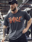 Men's Plus Size Letter Graphic Round Neck Short Sleeve T-Shirt nicholesgifts
