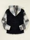 Drawstring Raw Hem Button Up Hooded Denim Jacket nicholesgifts