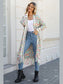 Women Open Front Fringe Hem Cardigan Sweater nicholesgifts