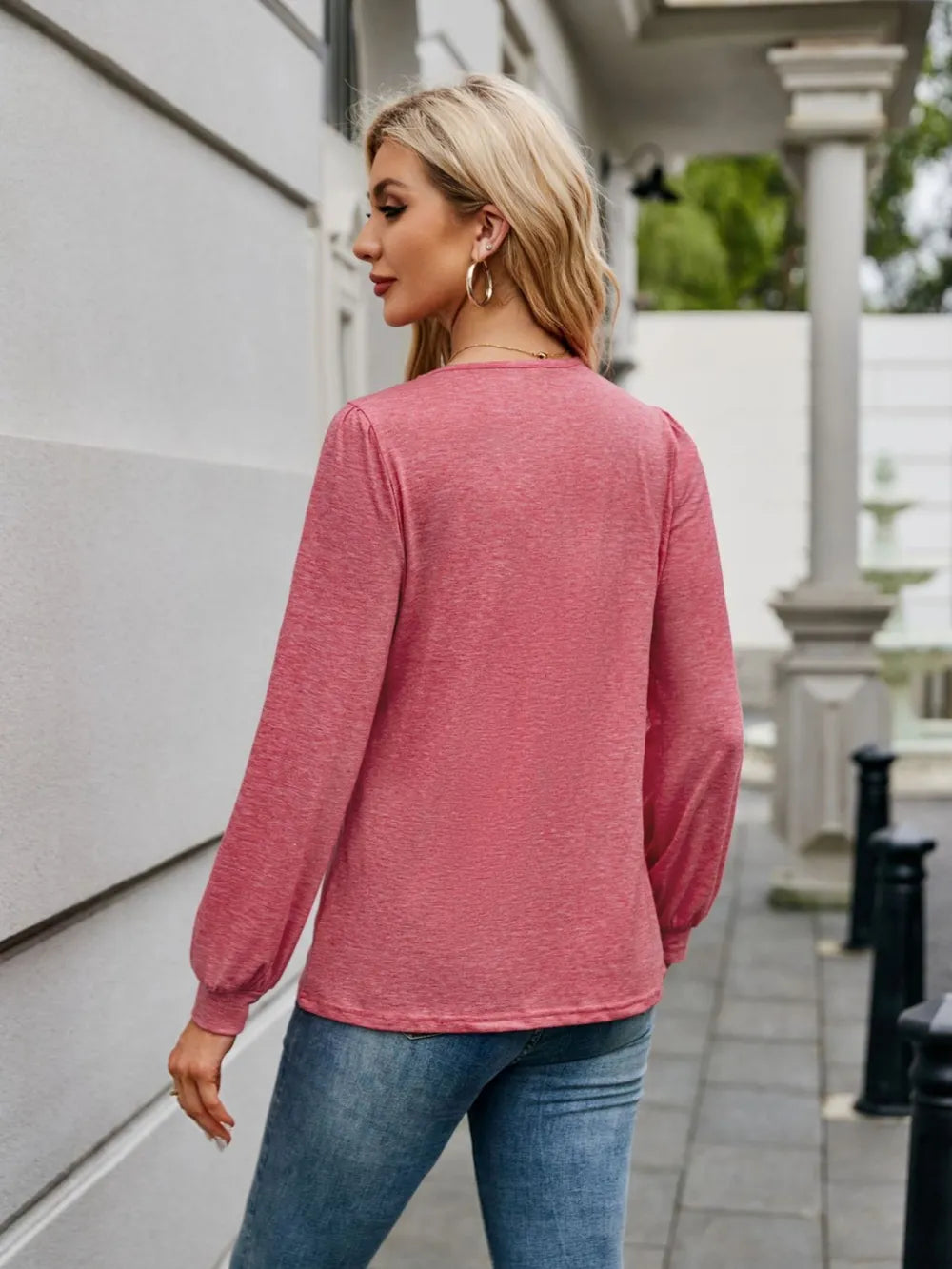 V-Neck Long Sleeve T-Shirt nicholesgifts