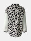 Fuzzy Button Up Long Sleeve Jacket nicholesgifts