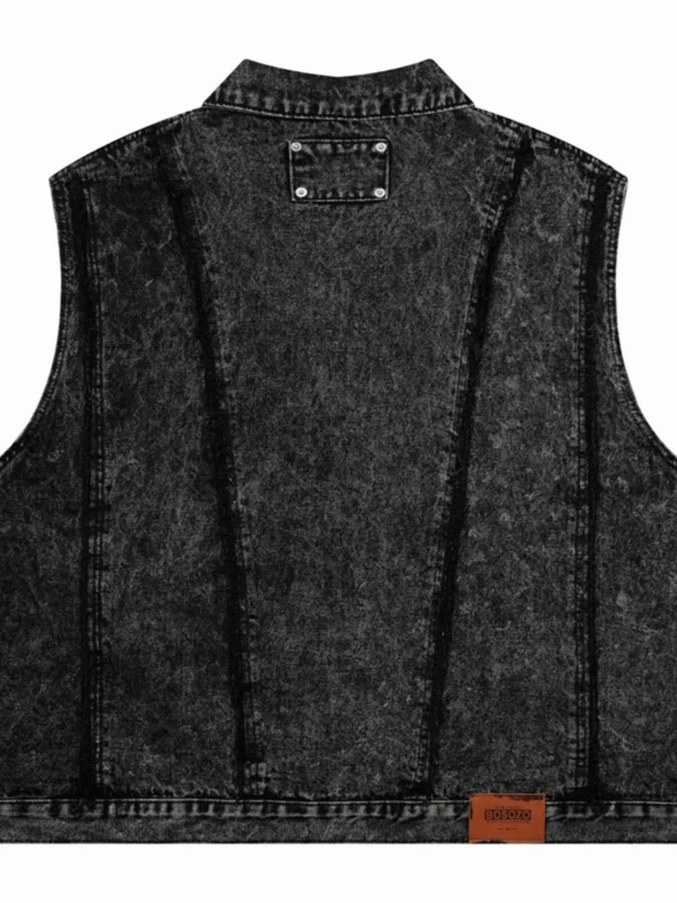 Men's Button Up Sleeveless Denim Jacket Trendsi