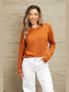 Long Raglan Sleeve Round Neck Top nicholesgifts