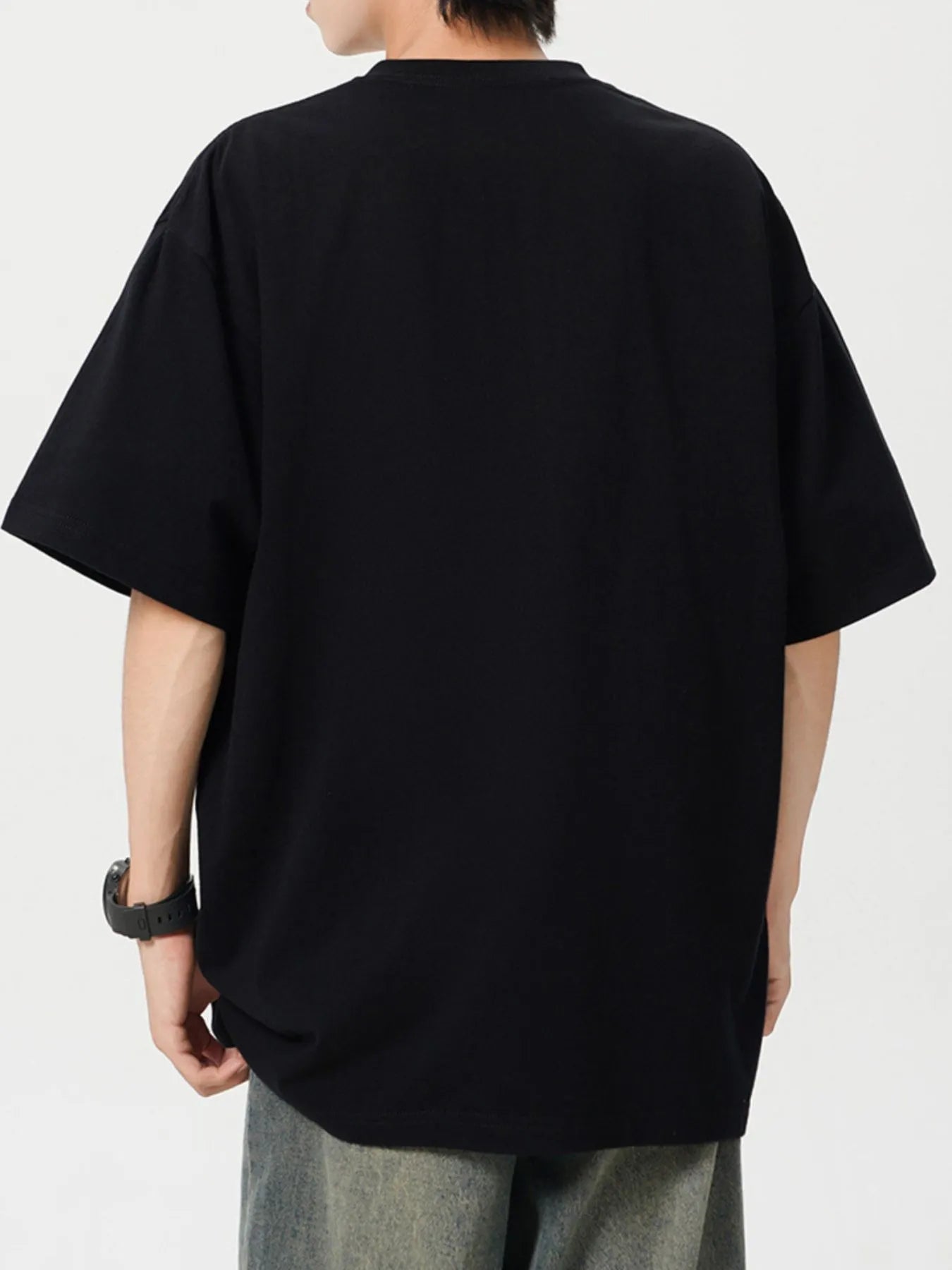 Men's Plus Size Oversized Crew Neck Short Sleeve T-Shirt Trendsi
