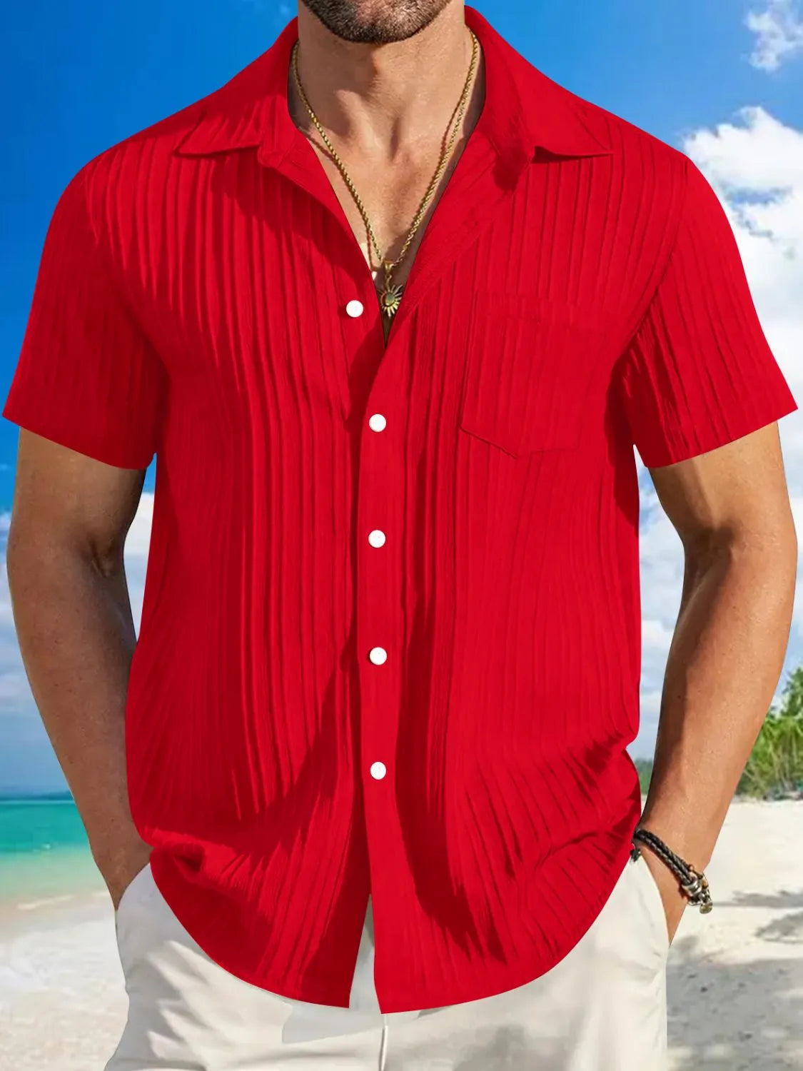 Men's Full Size Button Up Short Sleeve Shirt Plus Size NicholesGifts