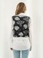 Printed Plunge Neck Sweater Vest nicholesgifts