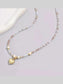 Women Bead Heart Pendant Necklace nicholesgifts