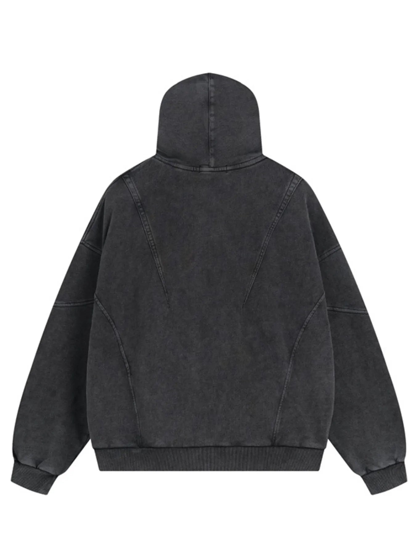 Men's Washed Zip Up Long Sleeve Hooded Jacket