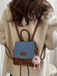 Mini Leather Drawstring Backpack Bag nicholesgifts