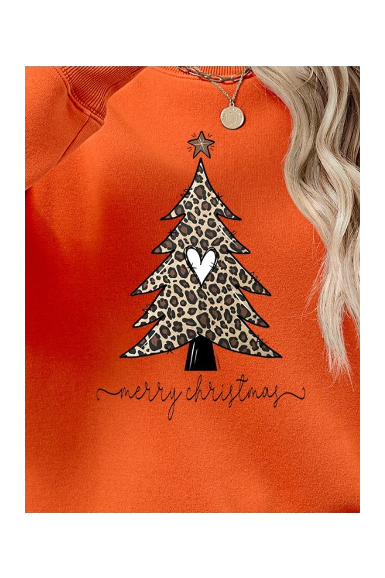 Christmas Tree Graphic Long Sleeve Sweatshirt nicholesgifts