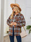 Plaid Collared Shirt Jacket nicholesgifts