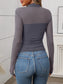 Mock Neck Long Sleeve Top nicholesgifts