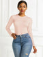 Round Neck Long Sleeve Bodysuit nicholesgifts