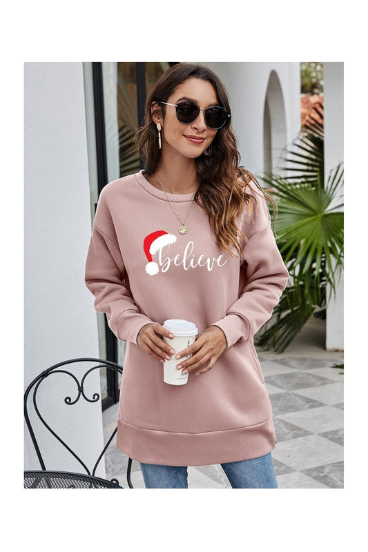 BELIEVE Graphic Tunic Sweatshirt NicholesGifts