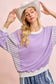 BiBi Mix and Match Sweatshirt with Floral Sleeve Striped Trendsi