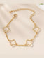18K Gold-Plated Four Leaf Clover Bracelet nicholesgifts