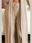 Open Front Long Sleeve Cardigan and Pants Lounge Set nicholesgifts