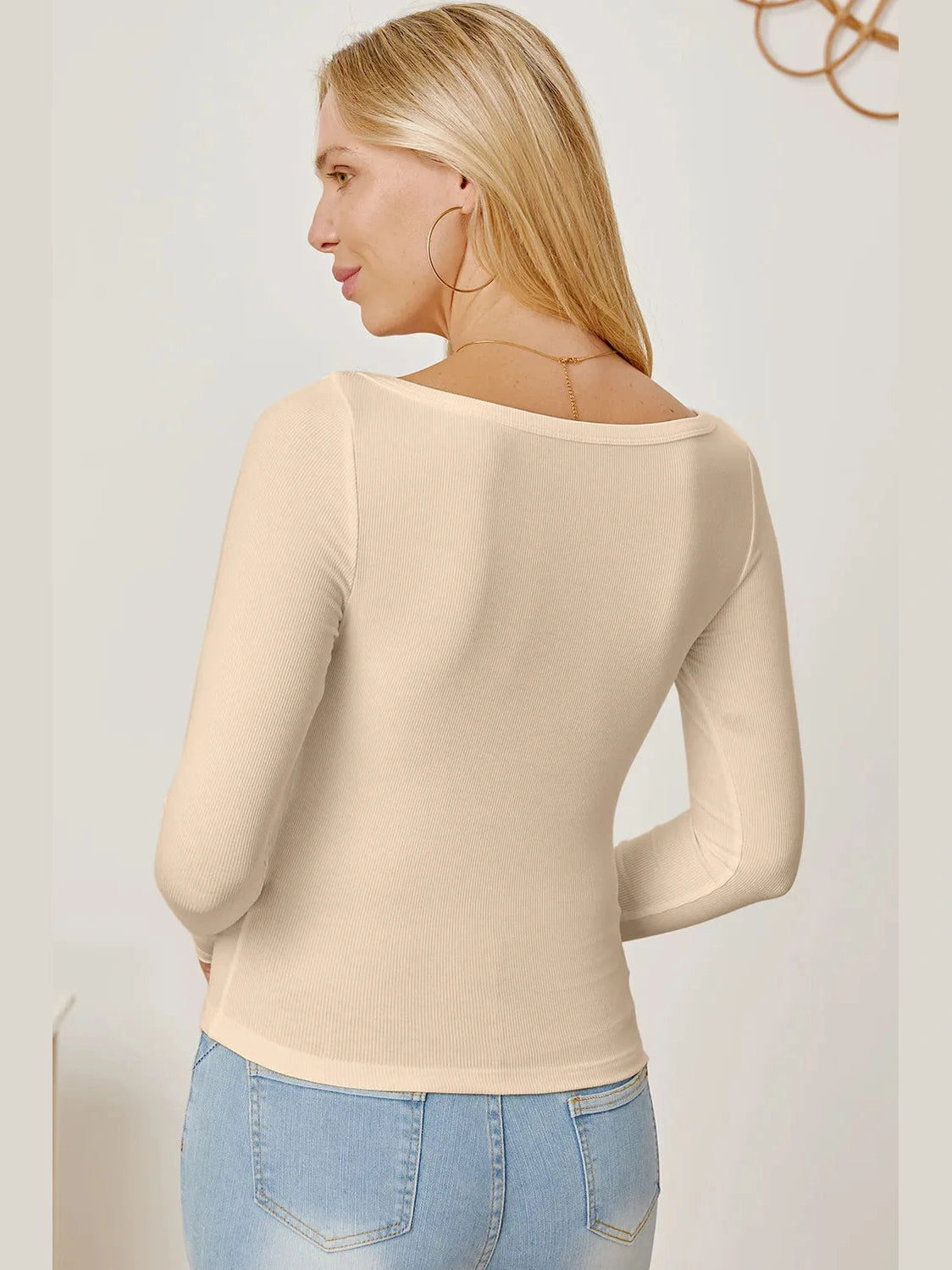 Square Neck Long Sleeve T-Shirt NicholesGifts