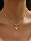 Women Bead Heart Pendant Necklace nicholesgifts