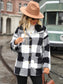 Plaid Collared Neck Button Down Jacket nicholesgifts